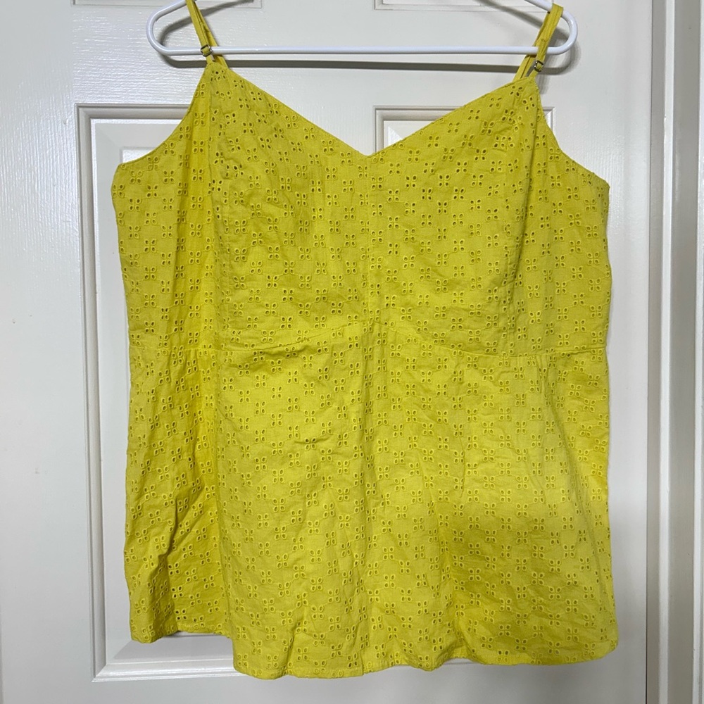 Lane Bryant Classic V-Neck Babydoll Eyelet Cami Sz 20 NWT